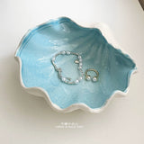 Ocean Style Jewelry Storage Box Shell Conch Starfish Ceramic Jewelry Box Tabletop Ornament Jewelry Storage Jewelry Box