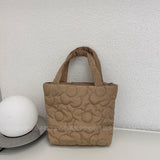 Soft milk fufu handbag big flower handbag versatile small bag bento bag