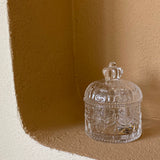 Korean pineapple pattern sugar cube glass jar jewelry storage home resumption ornament storage Nordic