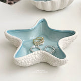 Ocean Style Jewelry Storage Box Shell Conch Starfish Ceramic Jewelry Box Tabletop Ornament Jewelry Storage Jewelry Box