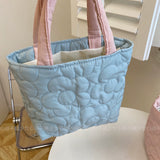Soft milk fufu handbag big flower handbag versatile small bag bento bag