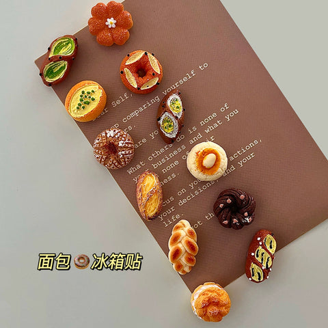 Eat bread! French alkaline water bread magnetic sticker mini simulation European bag refrigerator sticker memo magnet