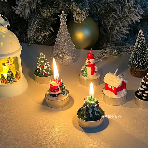 Christmas decorations, ornaments, windproof Christmas candle sets, Christmas gifts