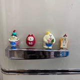 Not tired of girls' hearts, three-dimensional refrigerator stickers, cartoon cute decorative magnets, cat toast, refrigerator stickers