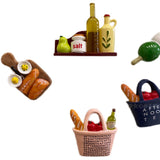 ins wind refrigerator sticker 3D three-dimensional creative magnetic sticker simulated food bread message sticker magnet photo background