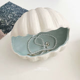 Ocean Style Jewelry Storage Box Shell Conch Starfish Ceramic Jewelry Box Tabletop Ornament Jewelry Storage Jewelry Box