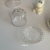 Korean ins style jewelry display creative ornament glass tray jewelry necklace storage plate ring box