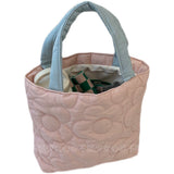 Soft milk fufu handbag big flower handbag versatile small bag bento bag