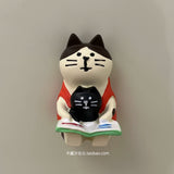 Not tired of girls' hearts, three-dimensional refrigerator stickers, cartoon cute decorative magnets, cat toast, refrigerator stickers