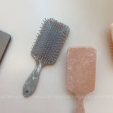 Korean version of temperament marble texture portable makeup comb large board comb hair comb