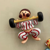 Weightlifting refrigerator sticker merchandise tile ins wind personality creative 3d three-dimensional cute fitness clay