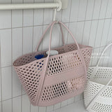 Pink mesh handbag