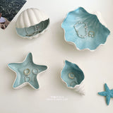 Ocean Style Jewelry Storage Box Shell Conch Starfish Ceramic Jewelry Box Tabletop Ornament Jewelry Storage Jewelry Box