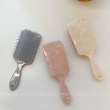 Korean version of temperament marble texture portable makeup comb large board comb hair comb