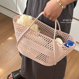 Pink mesh handbag