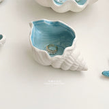 Ocean Style Jewelry Storage Box Shell Conch Starfish Ceramic Jewelry Box Tabletop Ornament Jewelry Storage Jewelry Box