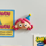 Cute dopamine girl Refrigerator sticker Magnet Entry door Magnetic decoration Message board