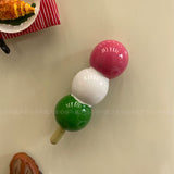 ins wind refrigerator sticker 3D three-dimensional creative magnetic sticker simulated food bread message sticker magnet photo background