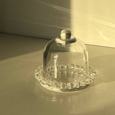 Korean ins style jewelry display creative ornament glass tray jewelry necklace storage plate ring box