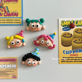 Cute dopamine girl Refrigerator sticker Magnet Entry door Magnetic decoration Message board