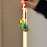 A Christmas tree! Original cute handmade beaded book bag pendant keychain bell pendant ins gift