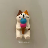 Not tired of girls' hearts, three-dimensional refrigerator stickers, cartoon cute decorative magnets, cat toast, refrigerator stickers