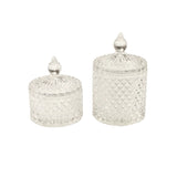 Korean pineapple pattern sugar cube glass jar jewelry storage home resumption ornament storage Nordic