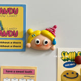 Cute dopamine girl Refrigerator sticker Magnet Entry door Magnetic decoration Message board