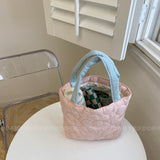 Soft milk fufu handbag big flower handbag versatile small bag bento bag