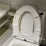 Black and white checkered toilet seat cushion