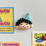 Cute dopamine girl Refrigerator sticker Magnet Entry door Magnetic decoration Message board