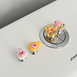 "A set of 4" cute creative toilet switch, presser, special flush button for manicure, stickers, household goods