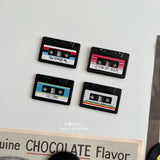 Mini retro refrigerator sticker vinyl record tape nostalgic light resin magnet sticker